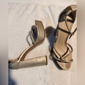 Pelle Moda | Metallic Gold Strappy Heels